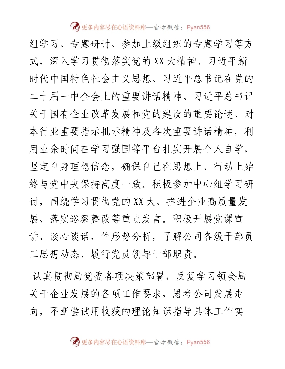 国企主要领导度民主生活会发言提纲.docx_第2页