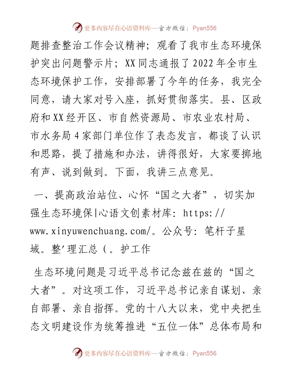 在2023年生态环境突出问题专项整治工作动员会上的讲话.docx_第2页