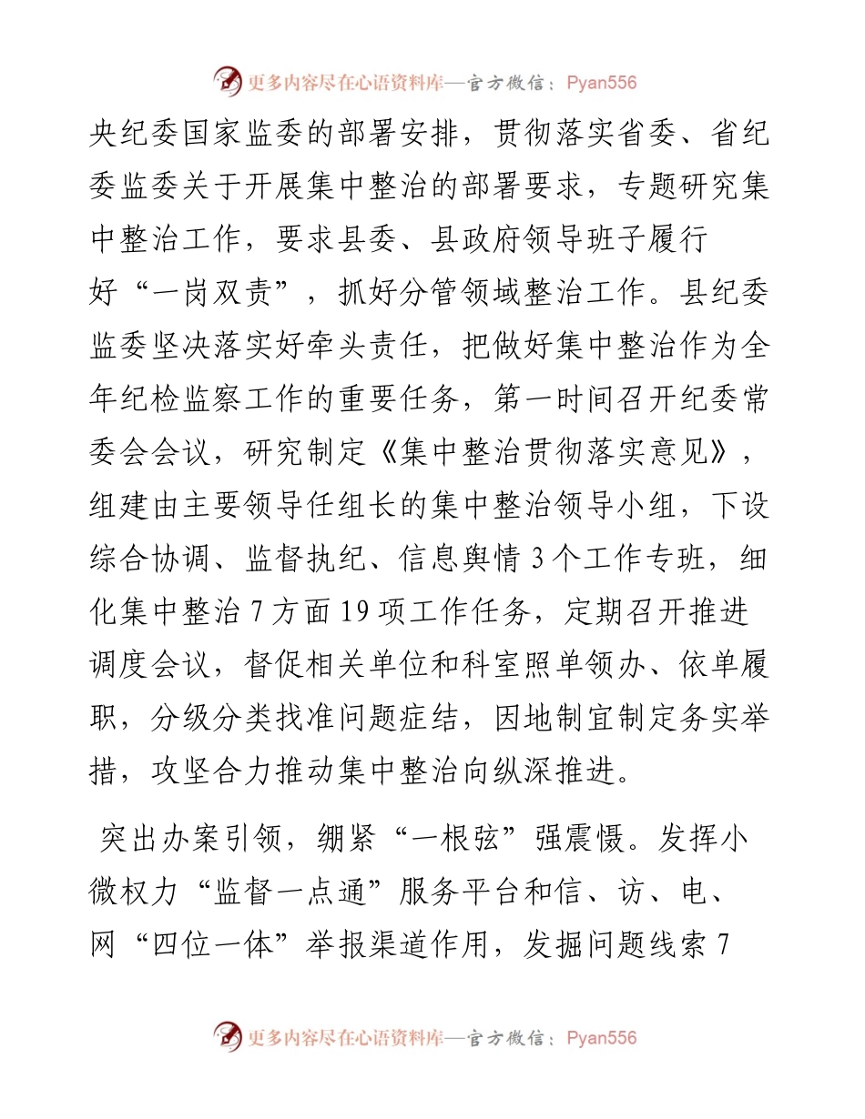 在全市群众身边不正之风和腐败问题集中整治推进会上的汇报发言.docx_第2页