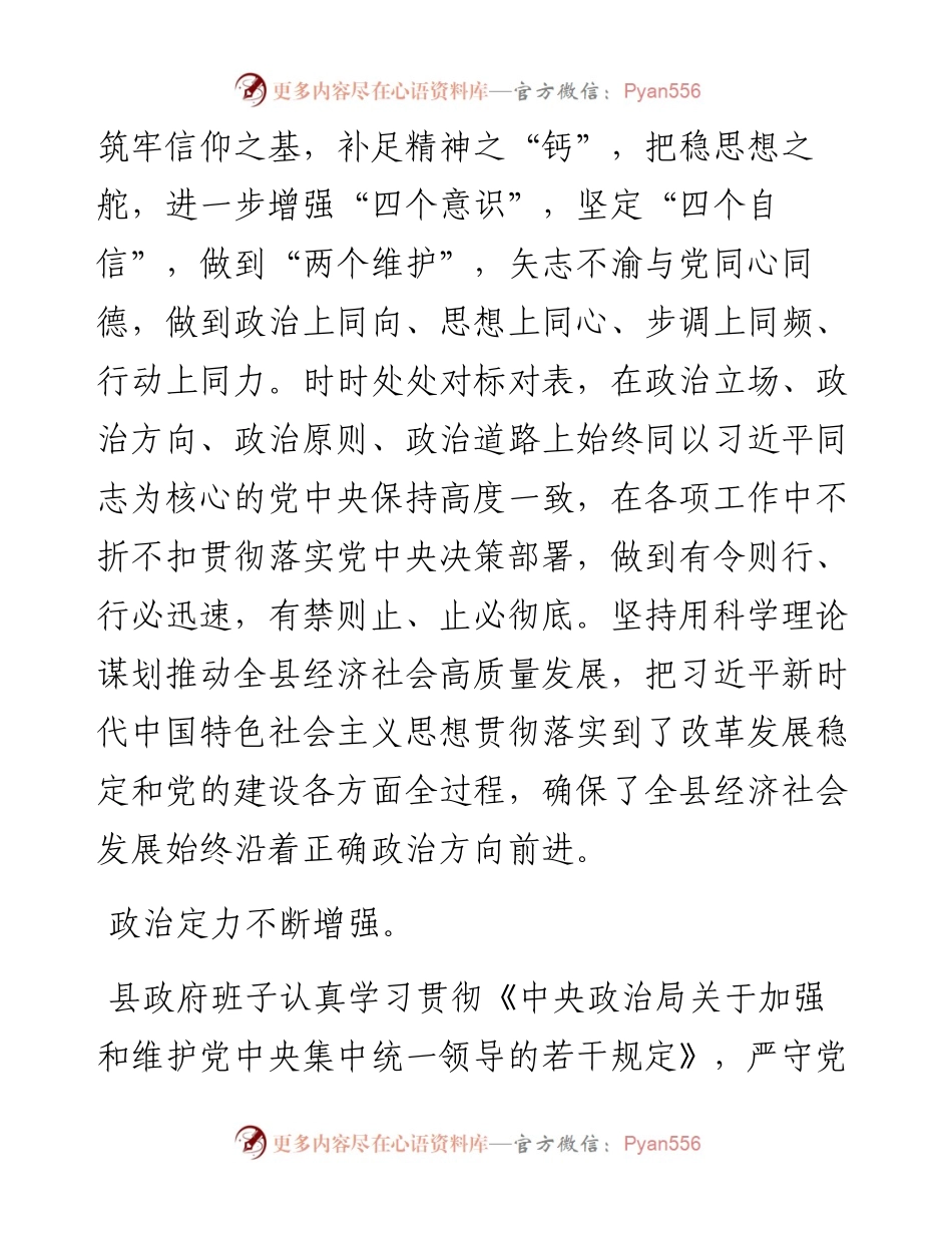县政府班子开展换届政治素质自查报告.docx_第2页