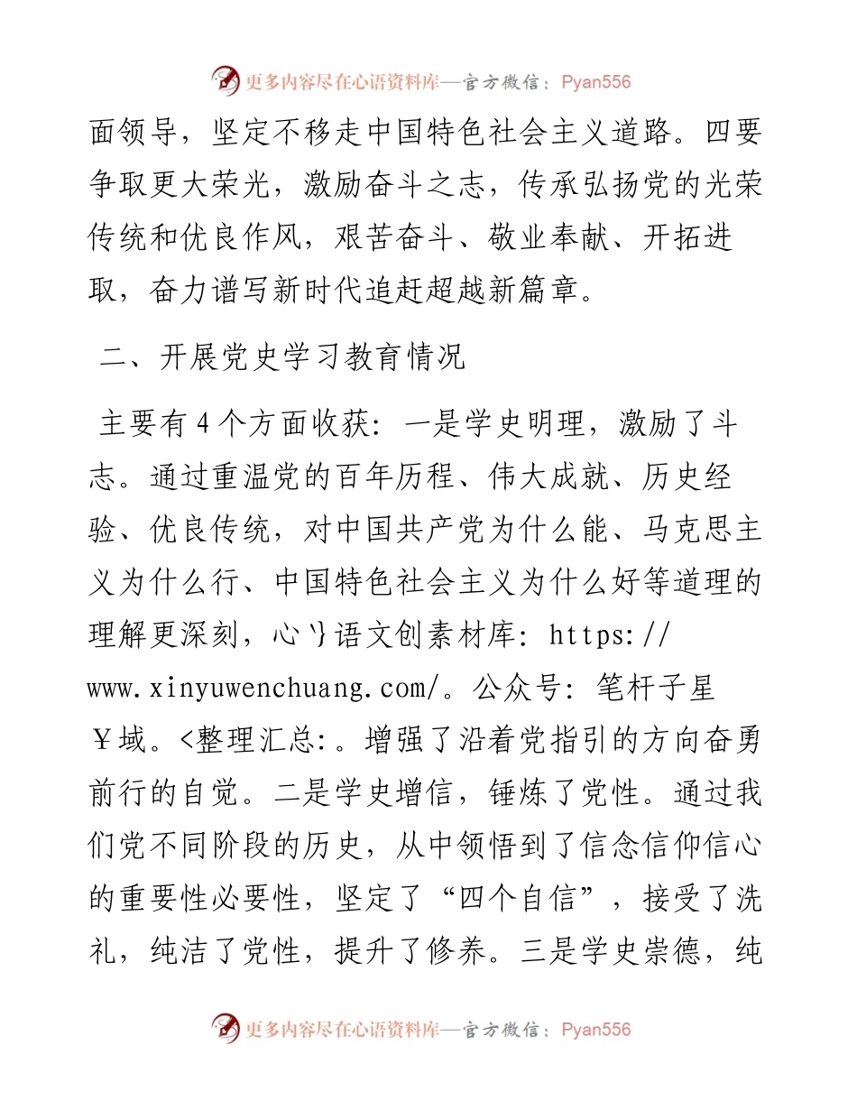 县委办公室党支部书记党史学习教育专题组织生活会发言材料.docx_第2页