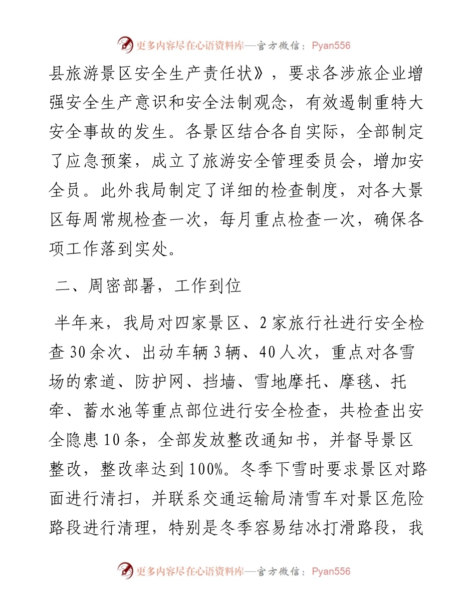 县旅游体育局上半年安全生产工作汇报.docx_第2页