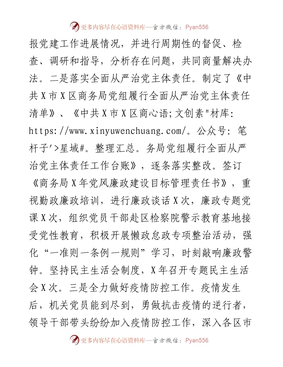 商务局党组书记抓基层党建工作述职报告.docx_第2页