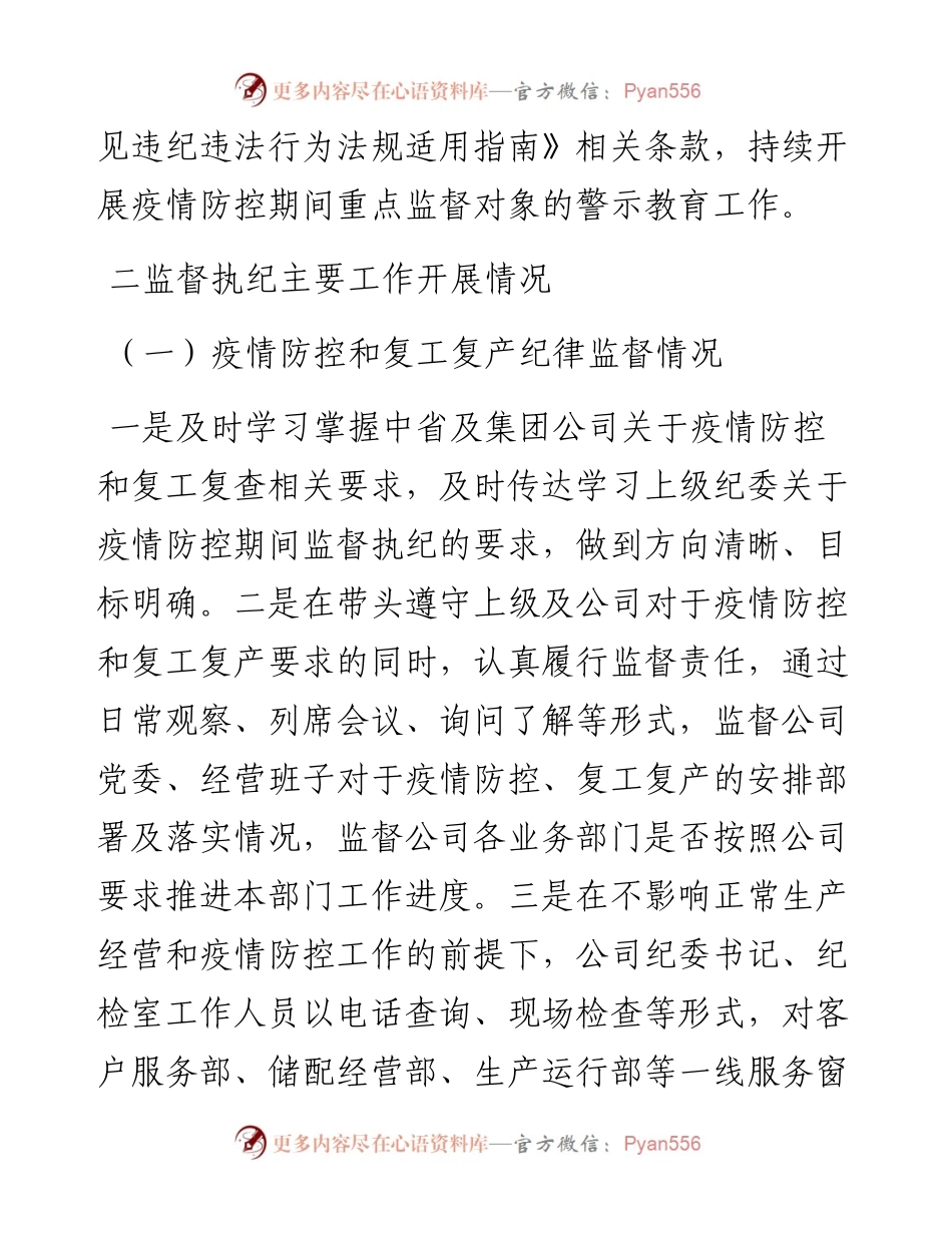 国有企业公司纪检工作汇报材料.docx_第2页