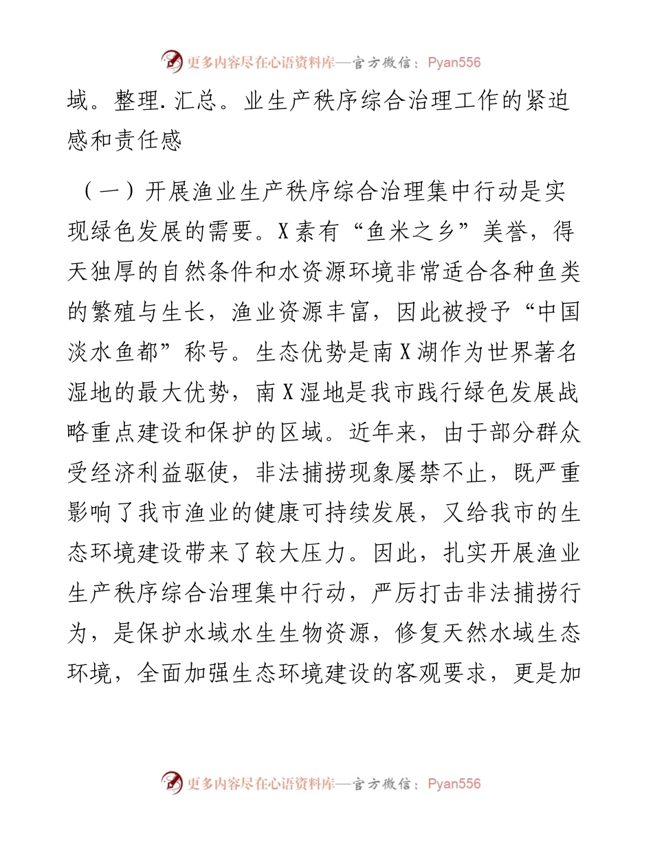 在全市渔业生产秩序综合治理集中行动动员大会上的讲话.docx_第2页