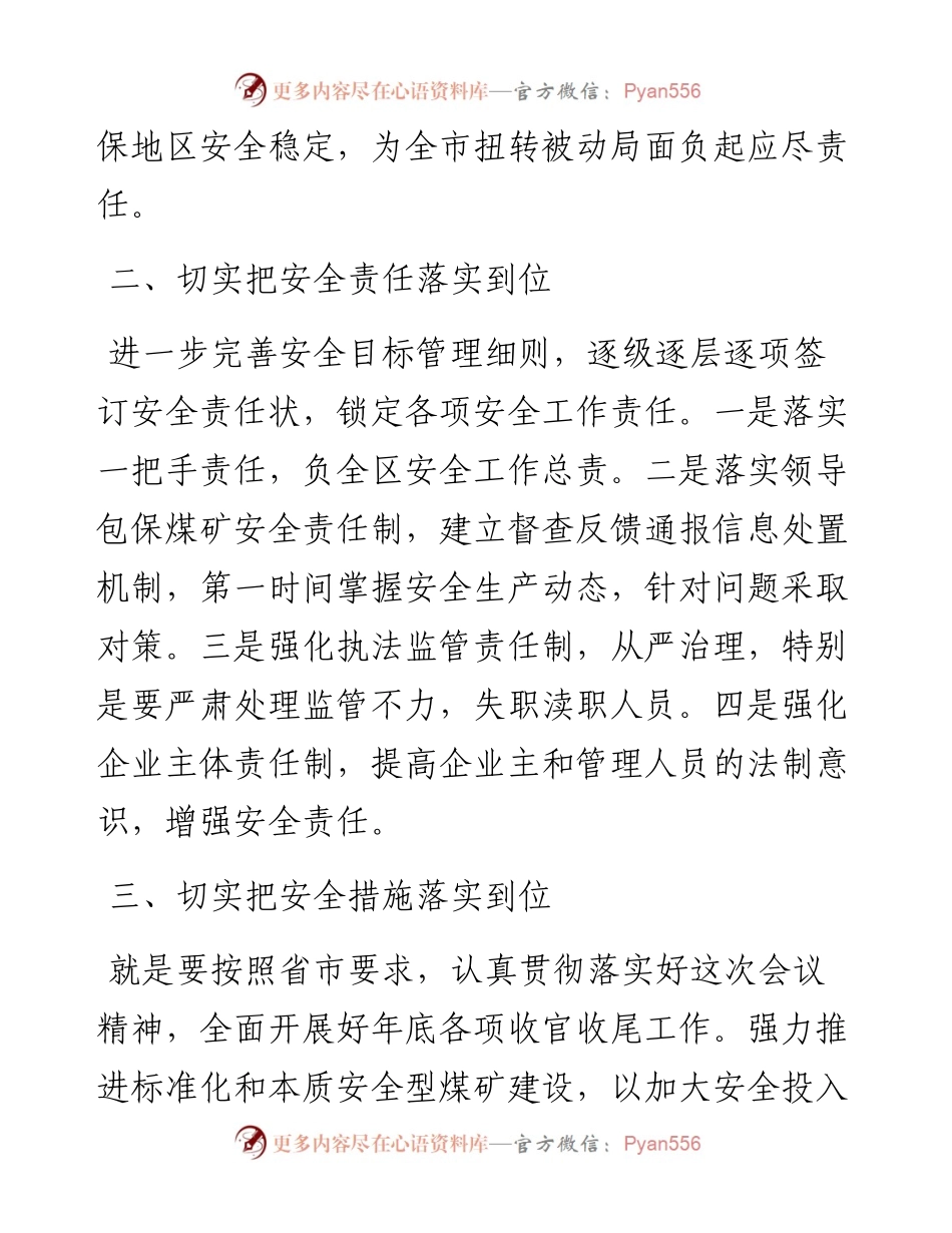 在全市安全生产工作会议上的表态发言.docx_第2页