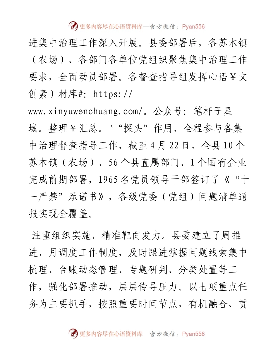 县推进党内政治生活庸俗化交易化集中治理说明报告.docx_第2页