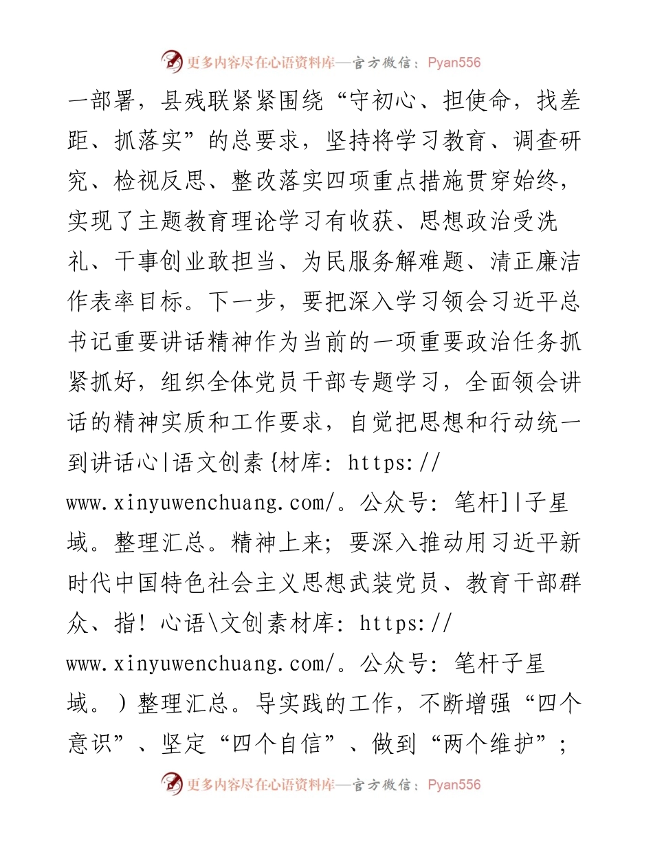 县残联召开主题教育总结.docx_第2页