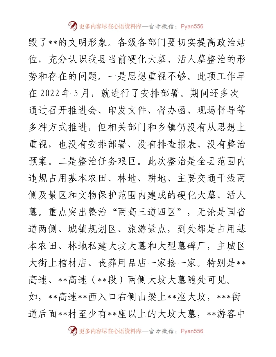 在2023年全县殡葬领域突出问题整治工作推进会议上的讲话.docx_第2页