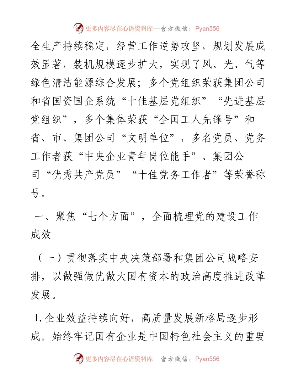 国企党建回头看：电力公司全国国企党建会精神贯彻落实情况回头看自查报告.docx_第2页