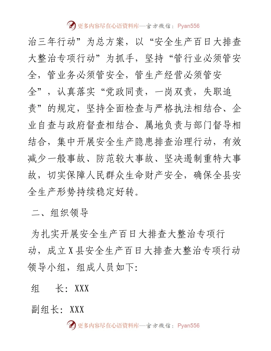 县安全生产百日大排查大整治专项行动方案.docx_第2页