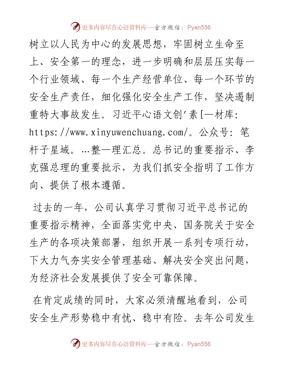 在公司安全生产会议暨第一次安委会会议上的讲话.docx_第2页