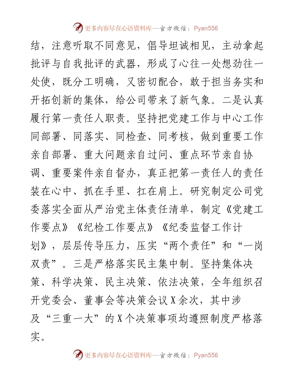 国企党委书记度党组织书记抓党建工作述职报告.docx_第2页