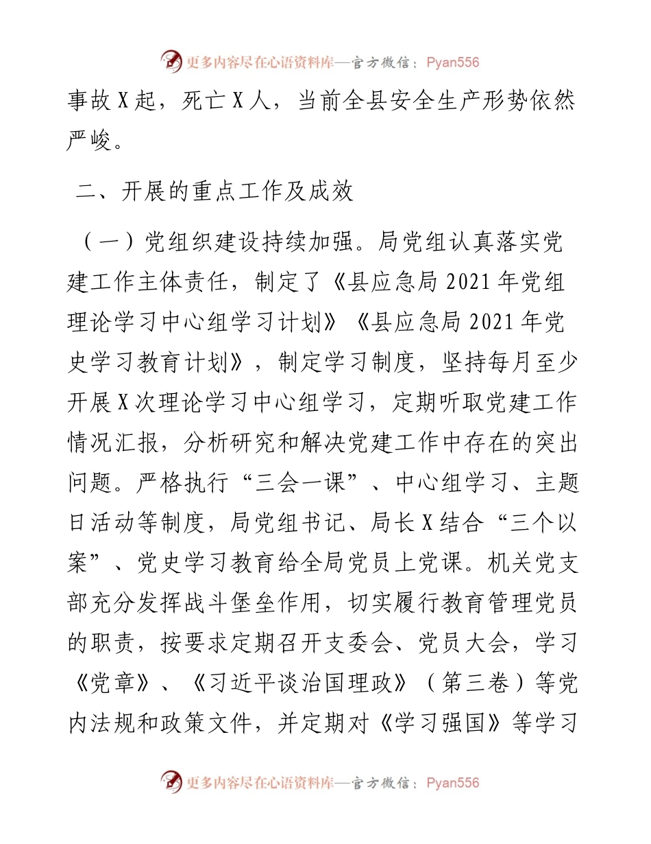 县应急管理局上半年工作总结.docx_第2页