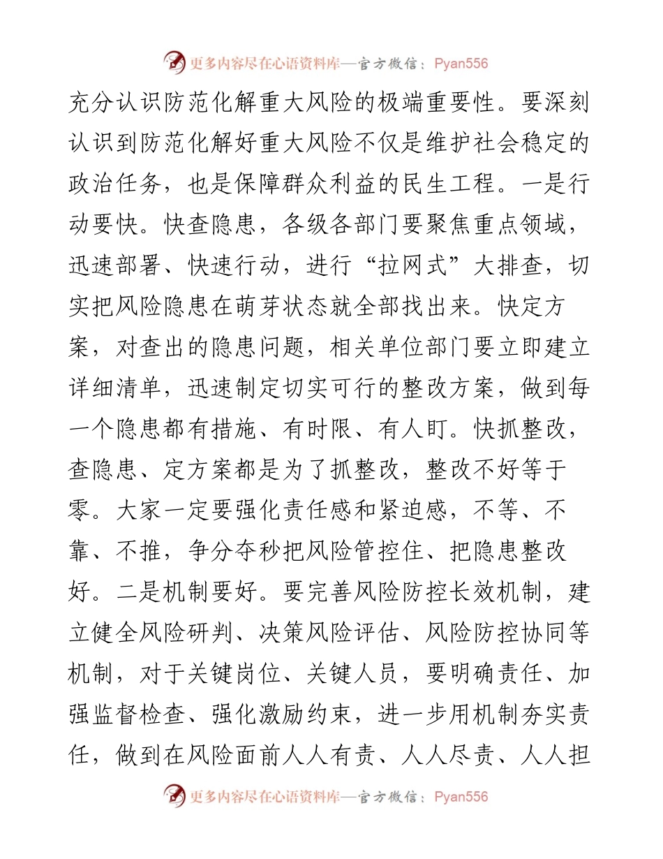 在全市防范化解重大风险工作会议上的讲话.docx_第2页