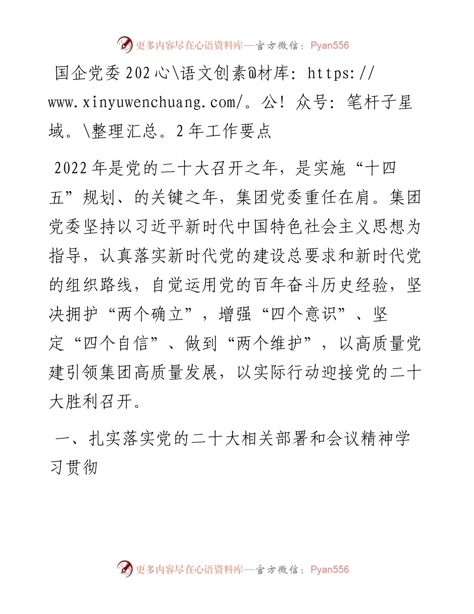 国企党委工作要点.docx_第1页