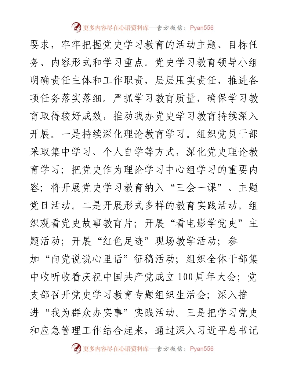 县应急管理局支部书记抓基层党建工作述职报告.docx_第2页