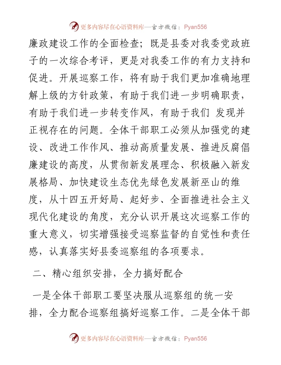 发改委   在县委巡察动员会上的表态发言0517.docx_第2页