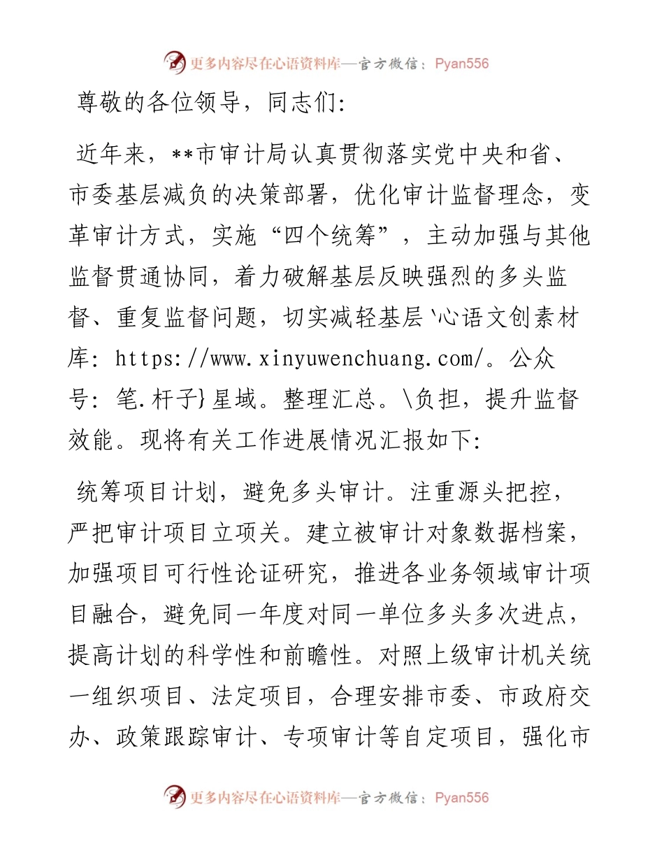 在2024年全省审计工作专题推进会上的汇报发言.docx_第1页