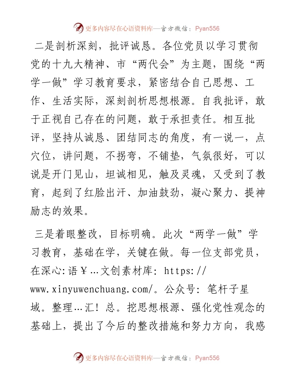 在乡镇机关党支部专题组织生活会上的点评讲话.docx_第2页
