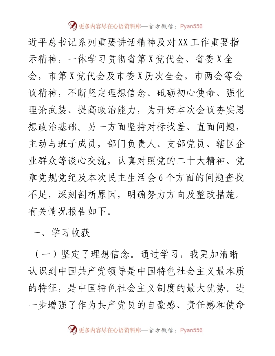 园区党工委书记度民主生活会对照检查材料.docx_第2页