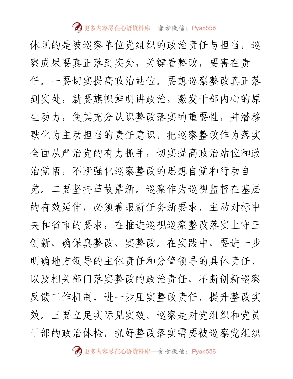 在全县巡察整改座谈会上的讲话.docx_第2页