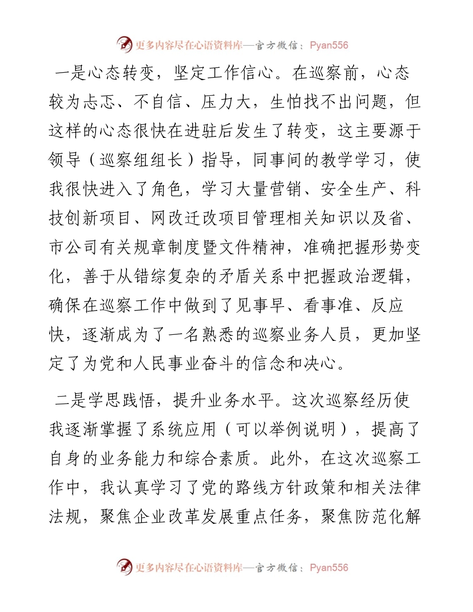 参加巡察工作的心得感悟.docx_第2页
