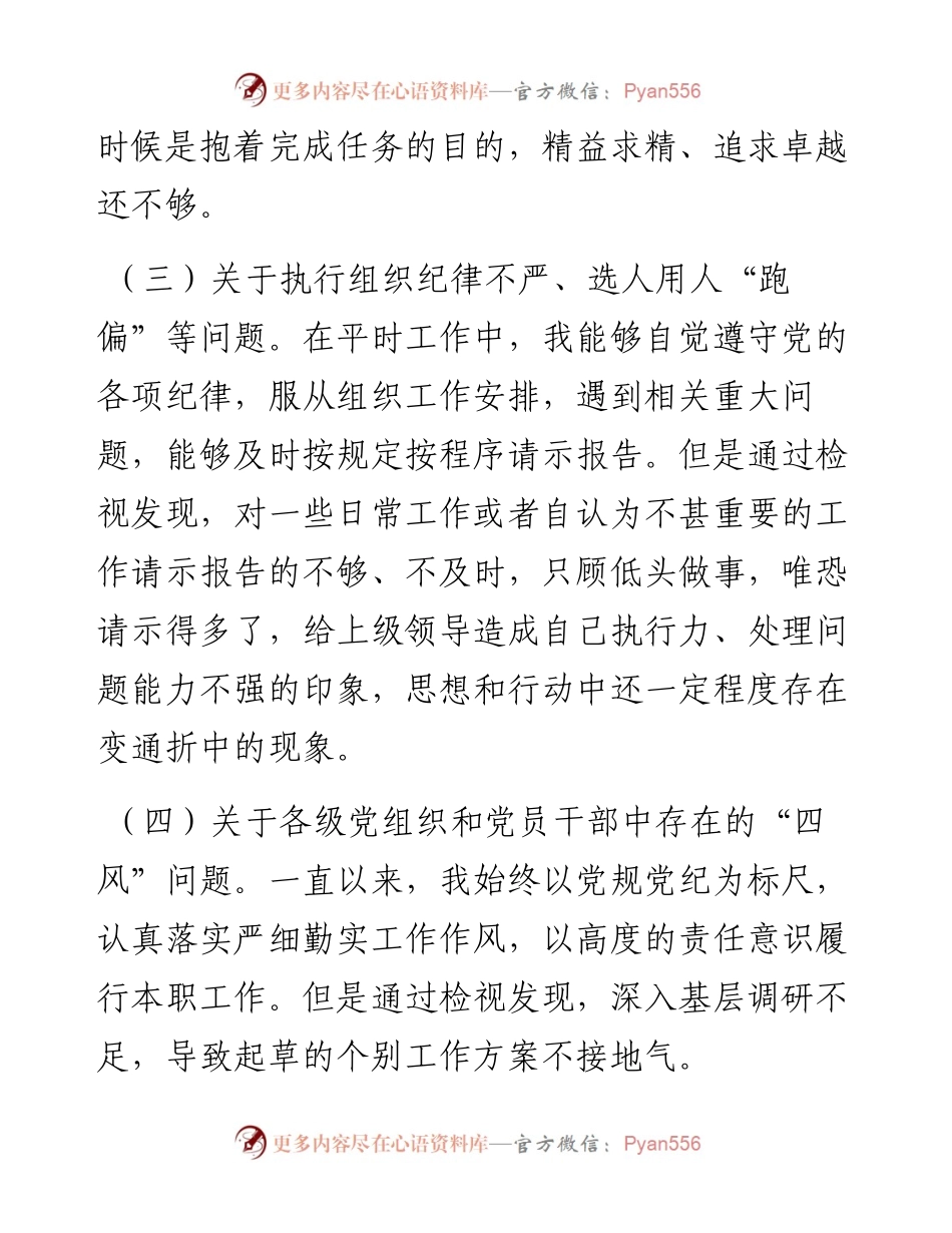 在党支部委员会专题民主生活会上的个人剖析发言.docx_第2页