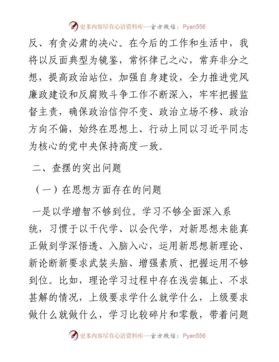 国企党委副书记关于“一案一整改”专题民主生活会个人发言提纲.docx_第2页