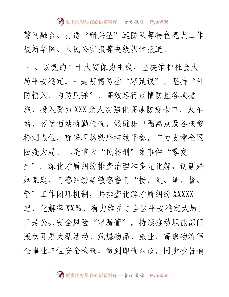 在全市公安工作总结大会上的汇报发言.docx_第2页