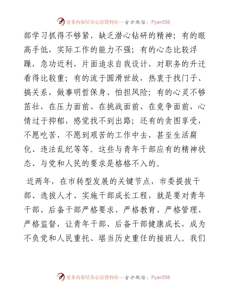 在全市新提拔青年干部集体谈话会上的讲话.docx_第2页