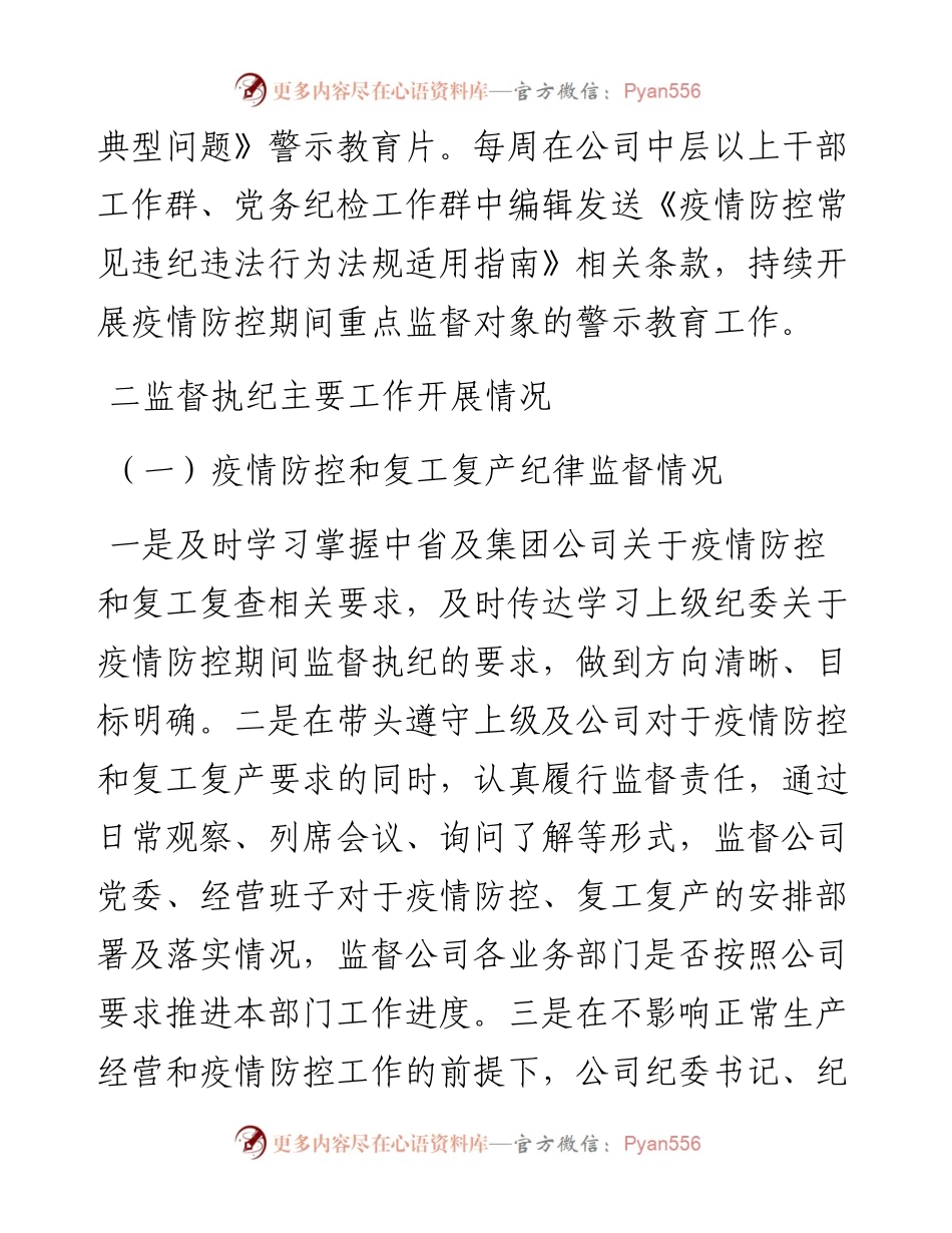 国有企业公司纪检工作汇报.docx_第2页