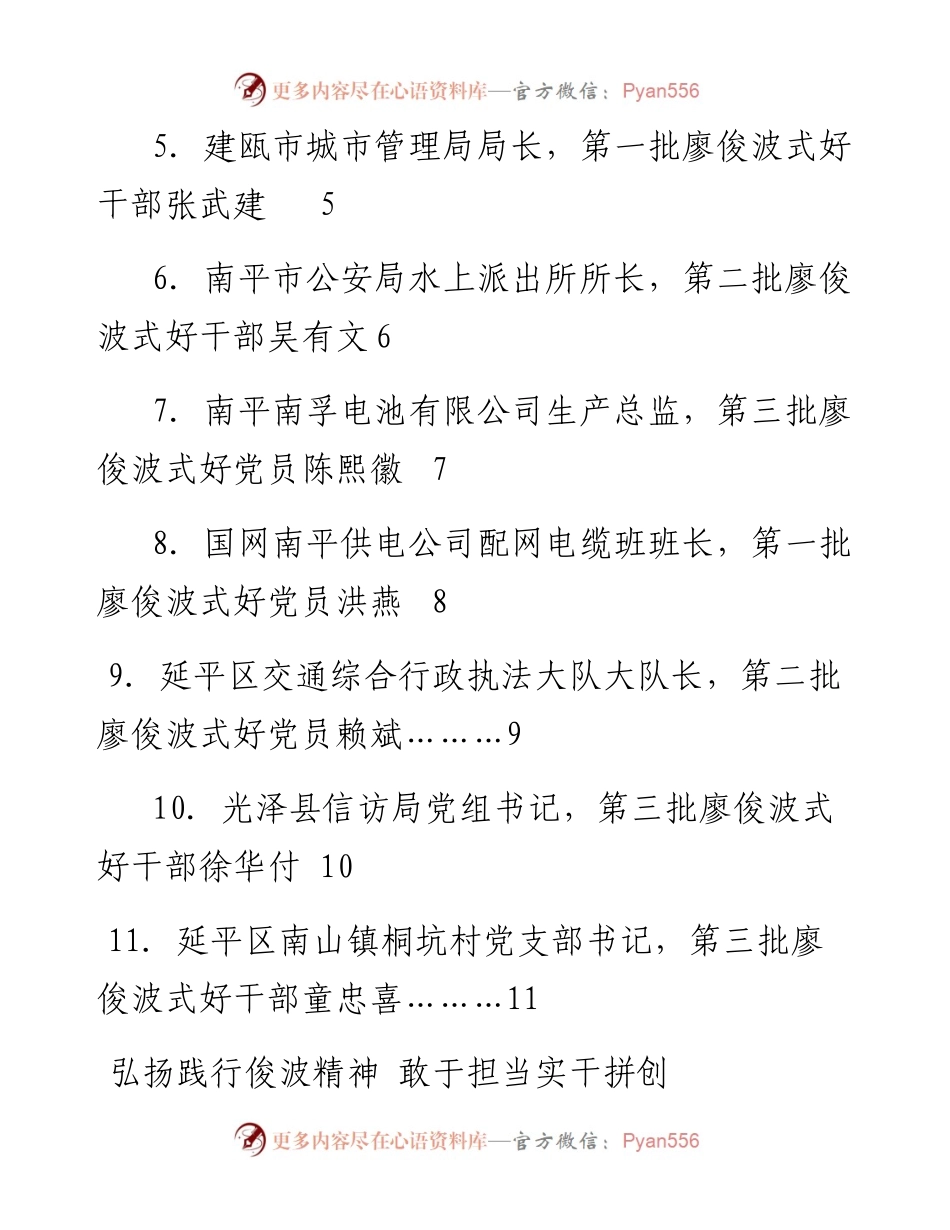 发言系列18（10篇）南平市廖俊波式好干部好党员座谈会发言材料汇编.docx_第2页