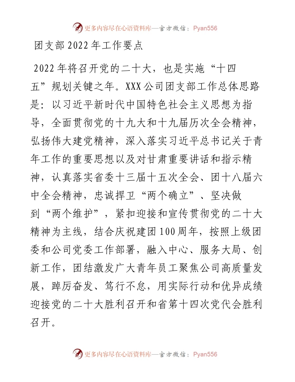 团支部工作要点.docx_第1页