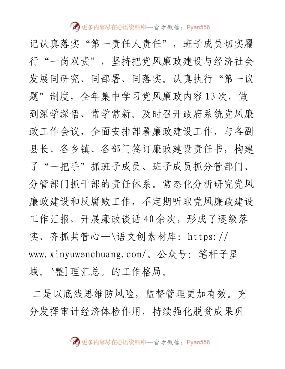在2023年全市政府系统廉政工作会上的经验交流发言.docx_第2页