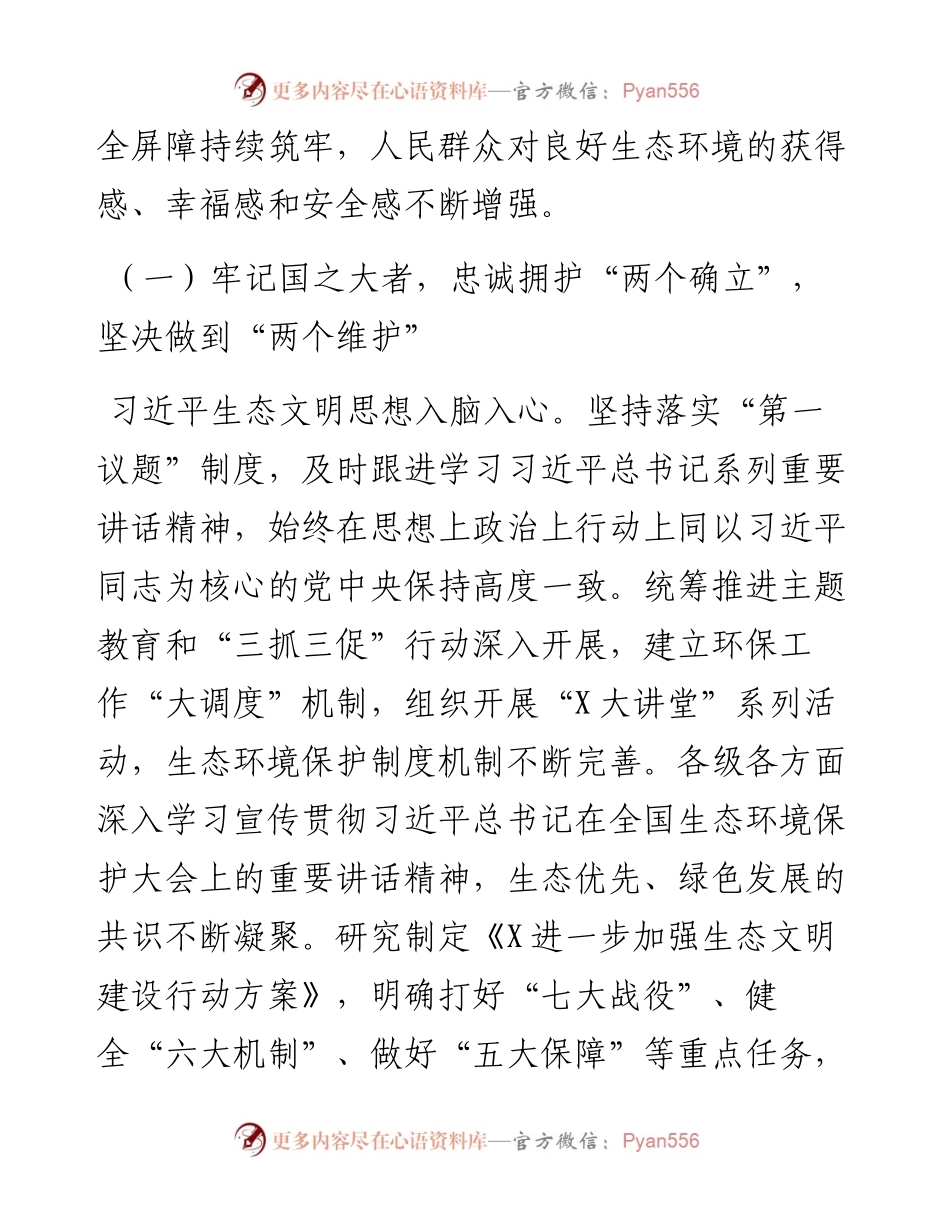 在2024年全市生态环境保护工作会议上的工作报告.docx_第2页