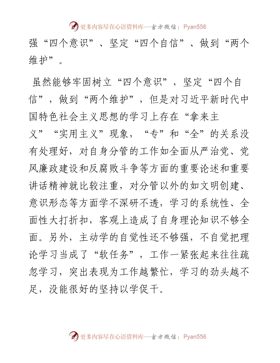县统计系统民主生活会党组书记发言材料.docx_第2页