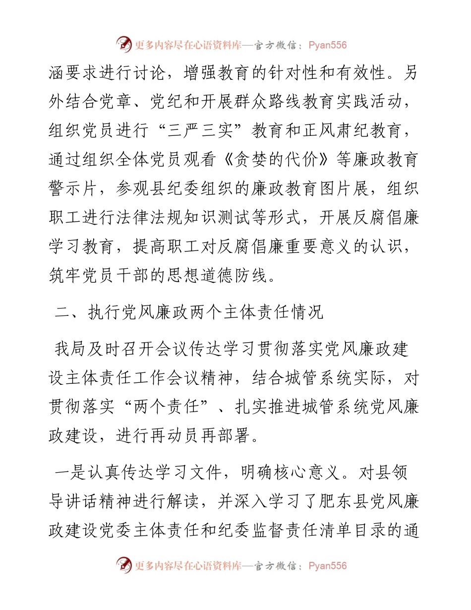 反腐倡廉法规制度执行情况汇报发言材料.docx_第2页