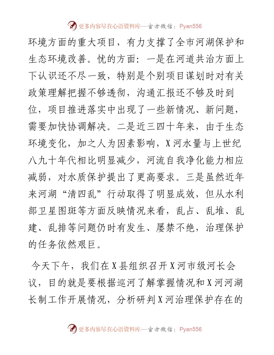 在202X年全市市级河长会议上的讲话.docx_第2页