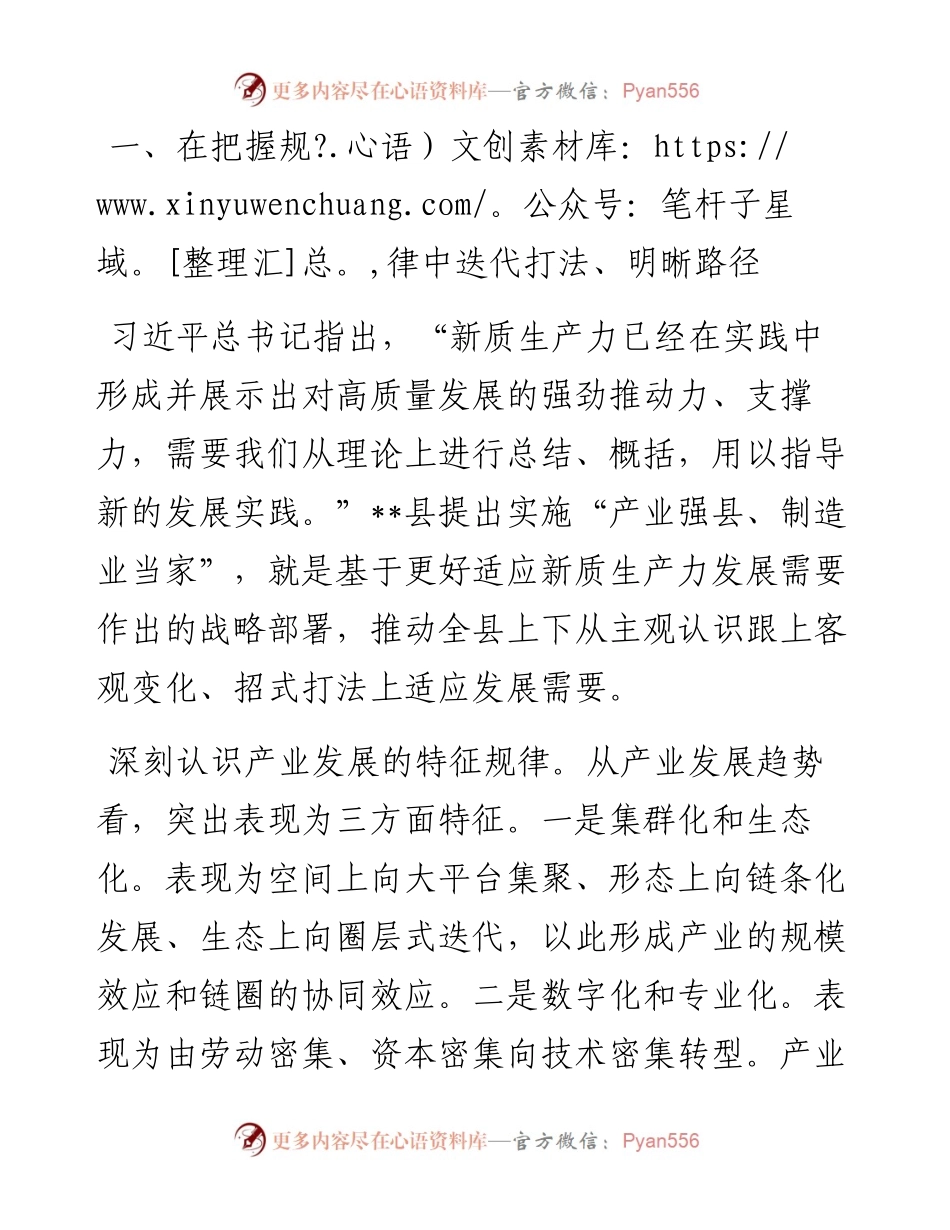 在2024年全市“产业强市”暨新质生产力发展大会上的汇报发言.docx_第2页