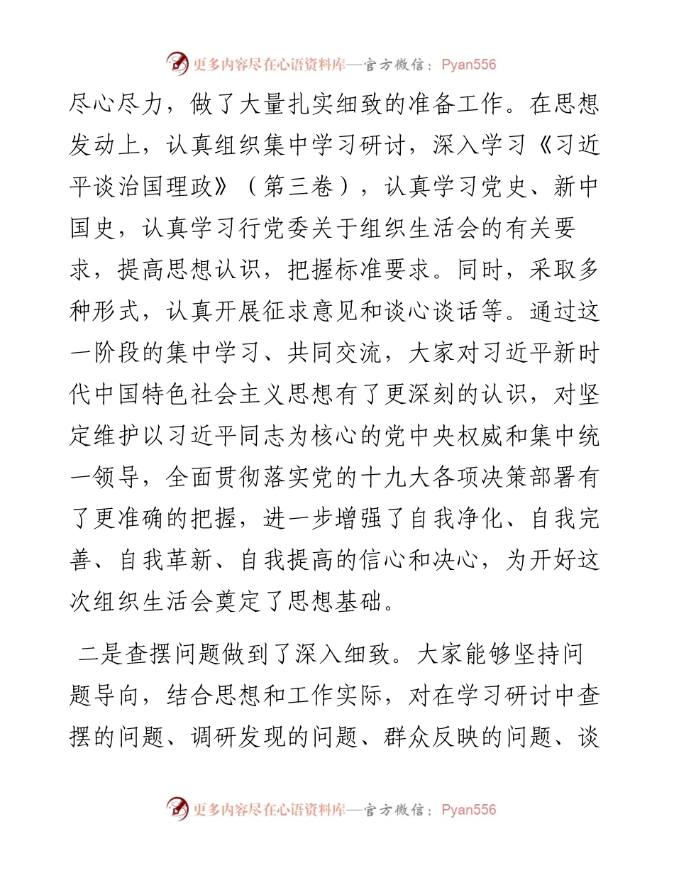 在专题组织生活会上的讲话.docx_第2页