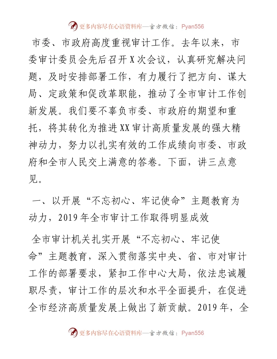 在全市审计工作会上的讲话9000字.docx_第2页