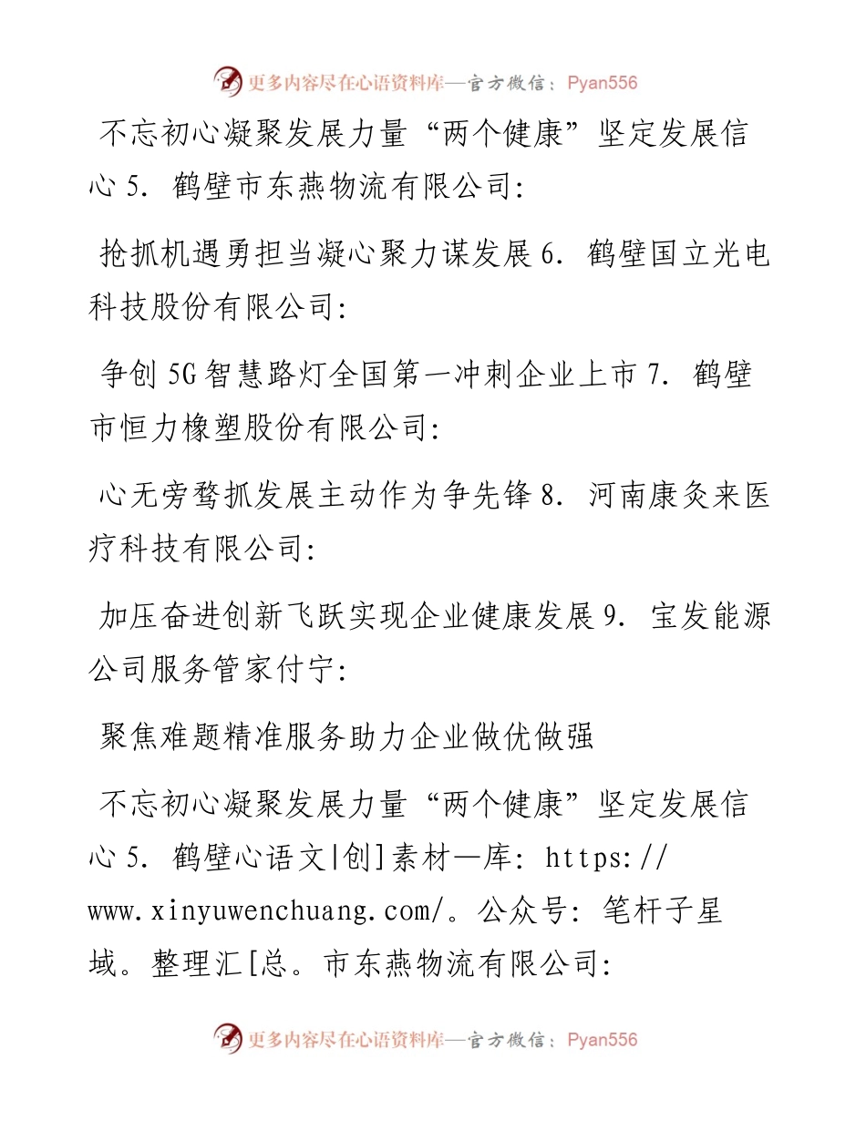 发言系列316（9篇）鹤壁市创建全省新时代民营经济“两个健康”示范市动员会发言材料汇编.docx_第2页
