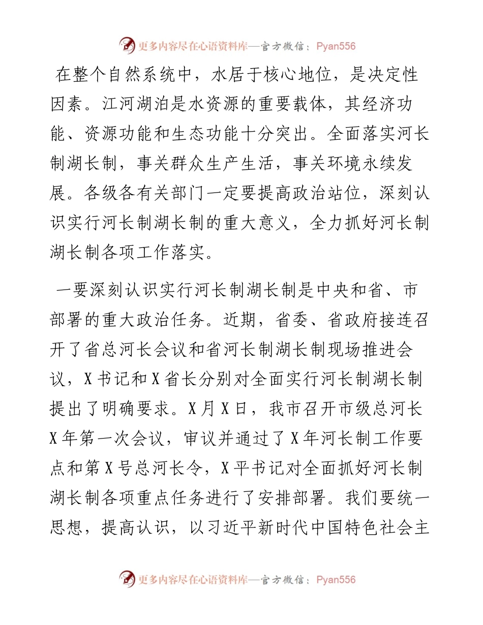 在全市河长制湖长制现场推进会议上的讲话.docx_第2页