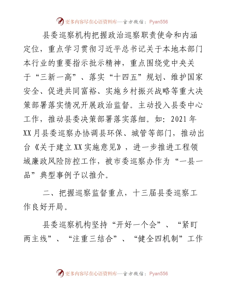 县委巡察办工作总结及2023年工作思路.docx_第2页