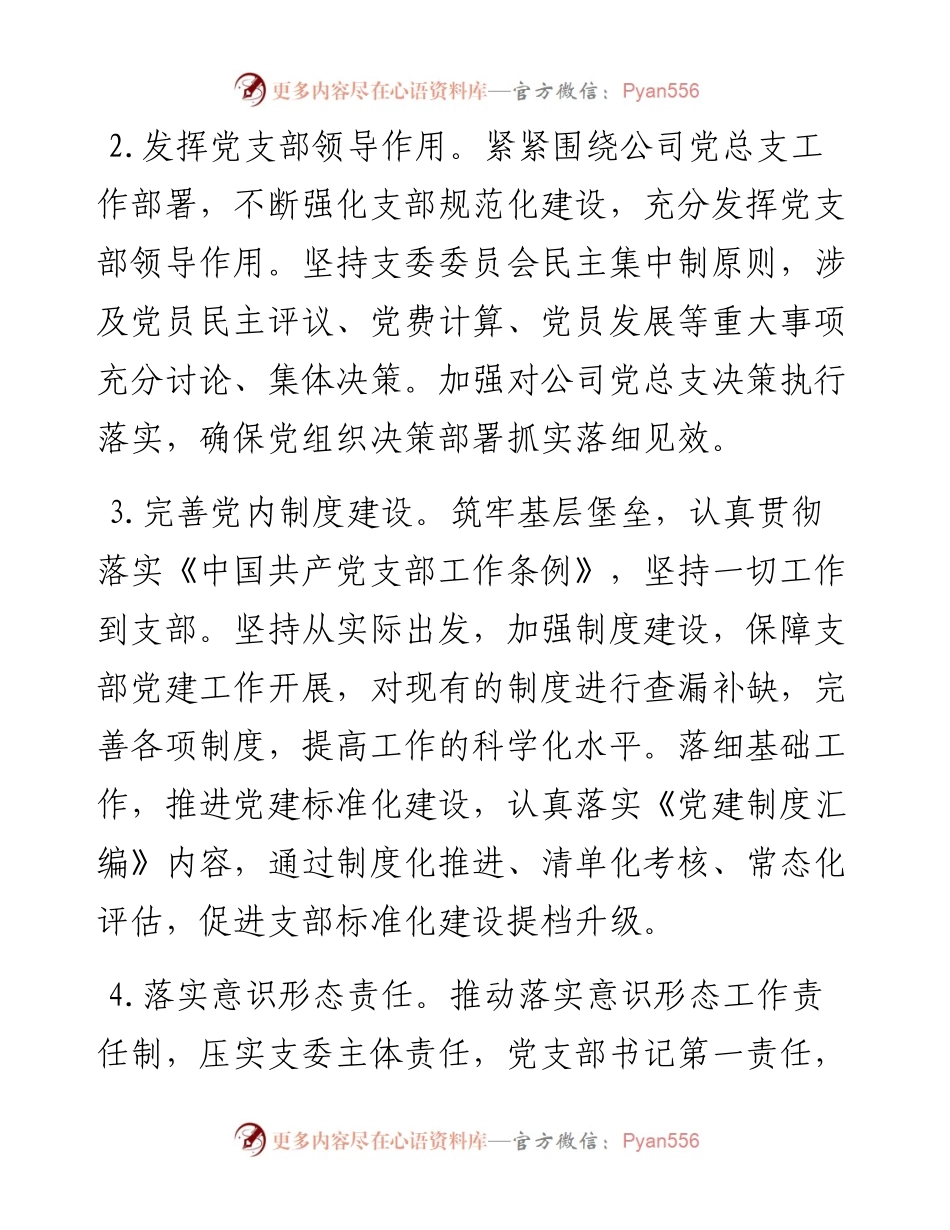 国企党支部全面从严治党工作计划.docx_第2页