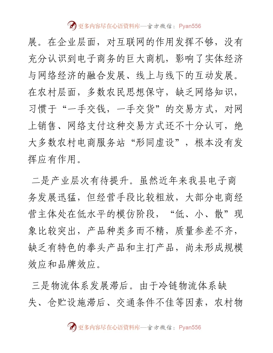 在全县电子商务调研座谈会上的讲话.docx_第2页