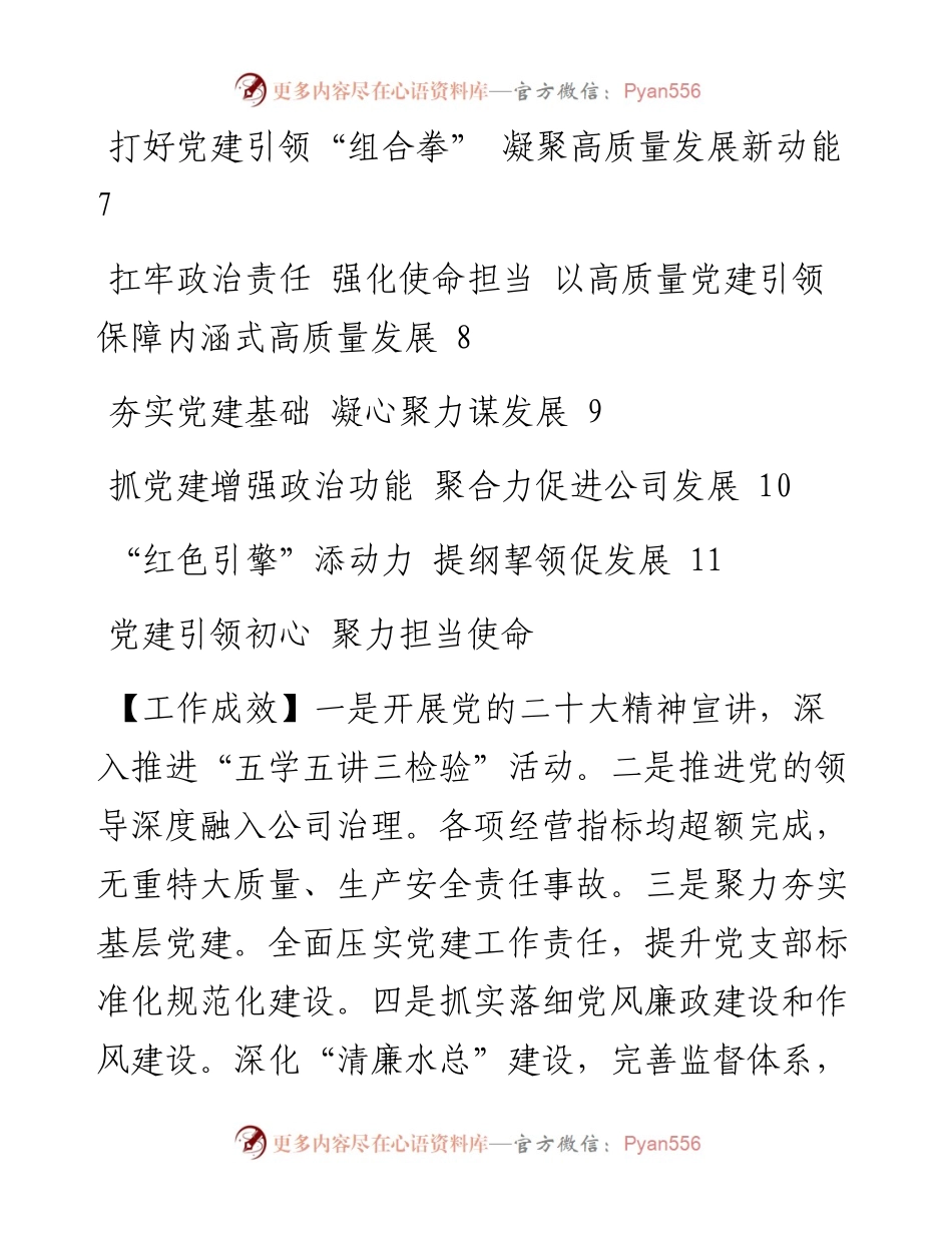 国资公司各子公司党委书记年度抓基层党建工作述职报告汇编（11篇）.docx_第2页