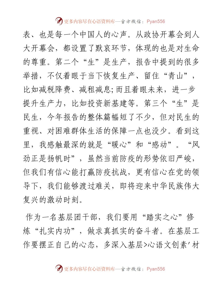 团委书记学习两会精神心得体会 (乡镇).docx_第2页