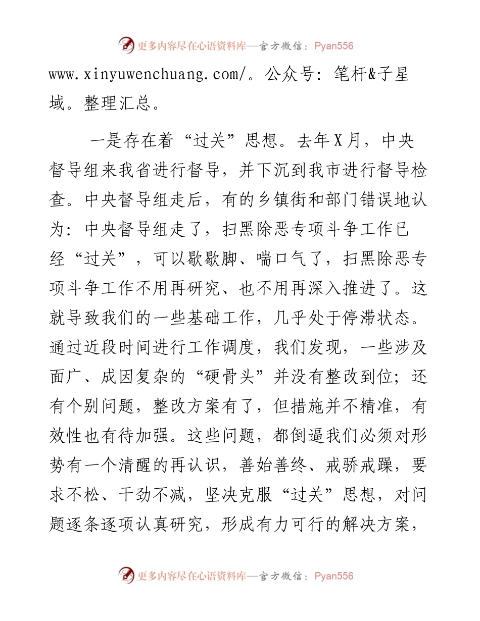 在全市扫黑除恶专项斗争推进会议上的讲话.docx_第2页
